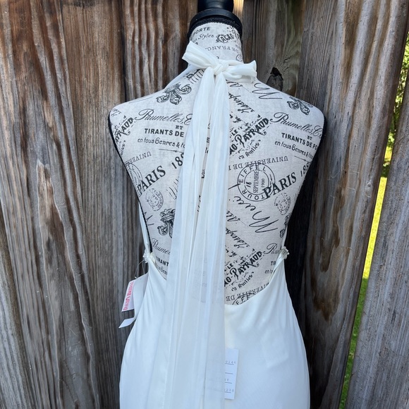 NWT Davids Bridal Galina Ivory Elegant Wedding Dress Size 4 - Picture 11 of 12